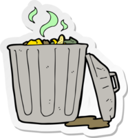 sticker of a cartoon garbage can png