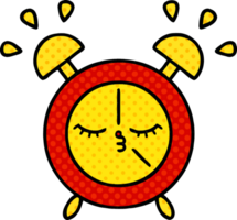 comic book style cartoon alarm clock png