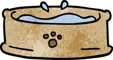 tazón de mascota de doodle de dibujos animados png