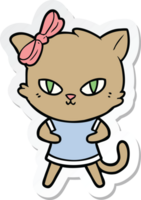 sticker van een schattige cartoonkat png