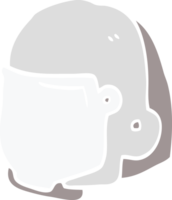 casque spatial de dessin animé de style plat couleur png