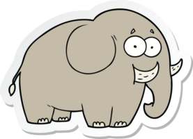 adesivo di un elefante cartone animato png