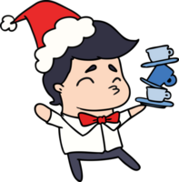 christmas cartoon of kawaii boy png