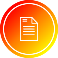 official document circular in hot gradient spectrum png