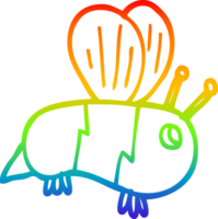 regenbooggradiënt lijntekening cartoon hommel png