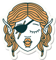 elf rogue character face sticker png