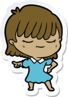 sticker of a cartoon woman png