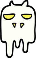 fantasma espeluznante de dibujos animados estilo doodle dibujado a mano png