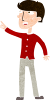 cartoon man wijzend png