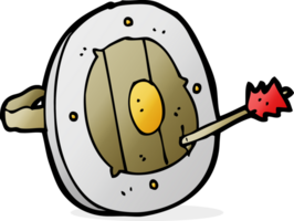 cartoon shield with arrow png