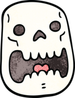 cartoon doodle halloween skull png