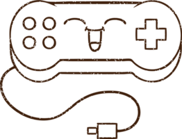 Game Controller Charcoal Drawing png