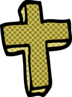 dessin animé doodle croix en bois png