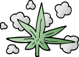 tecknad doodle marijuana blad png