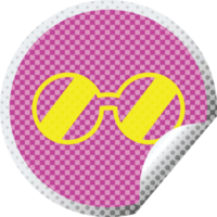 bril circulaire pellen sticker png