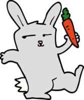 lapin de dessin animé avec carotte png