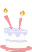 dessin animé doodle d'un gâteau d'anniversaire png