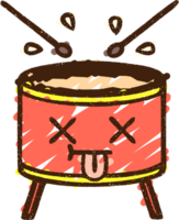 dibujo de tiza de ritmo de tambor png