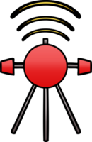 satélite de desenho animado sombreado gradiente png