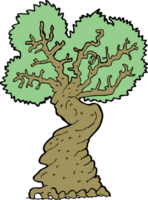 dessin animé grand vieil arbre png