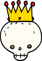 Cartoon-Schädel mit Krone png