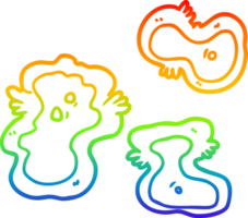 Regenbogen-Gradientenlinie, die Cartoon-Keime zeichnet png