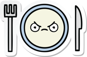 sticker van een schattig cartoon bord png