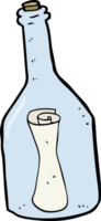 Cartoon-Brief in einer Flasche png