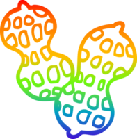 Regenbogen-Gradientenlinie Zeichnung Cartoon-Erdnuss png