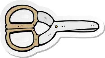 sticker of a cartoon scissors png