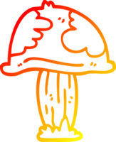 caldo gradiente disegno cartone animato fungo selvatico png