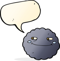 cartoon happy rain cloud with speech bubble png