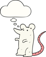 cartoon rat and thought bubble png