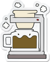 sticker of a cartoon coffee pot png