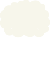 flat color style cartoon rain cloud png