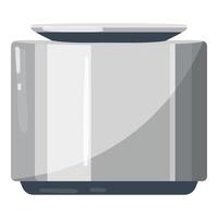 Home smart speaker icon cartoon vector. Device talk vector