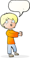 cartoon shocked boy with speech bubble png