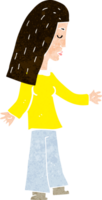 femme de bande dessinée à bras ouverts png