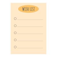 Wish list to do list icon cartoon vector. Web service desire vector