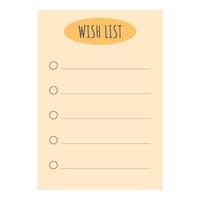 Wish list to do list icon cartoon vector. Web service desire vector