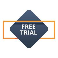 Shop free trial icon cartoon vector. Product period label vector