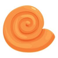 Spiral shell icon cartoon vector. Ocean brown conch vector