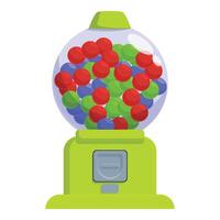 Game bubble machine icon cartoon vector. Bubblegum equipment vector