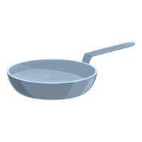 Modern steel pan icon cartoon vector. Domestic utensil vector