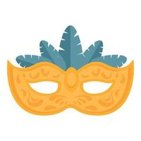 Decoration carnival mask icon cartoon vector. Opera face vector