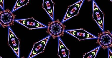 Kaleidoscopic Pattern On Dark Background In Vibrant Colors photo