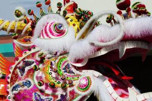 Marysville, CA, 2011 - Side of Chinese Dragon Head Outdoors Parade photo