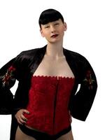 Women in Corset and Robe photo