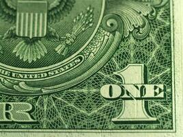 Carmichael, CA, 2006 - Close-up Detail Of United States One Dollar Bill photo