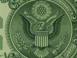 Carmichael, CA, 2006 - Close-up Detail Of United States One Dollar Eagle Seal photo